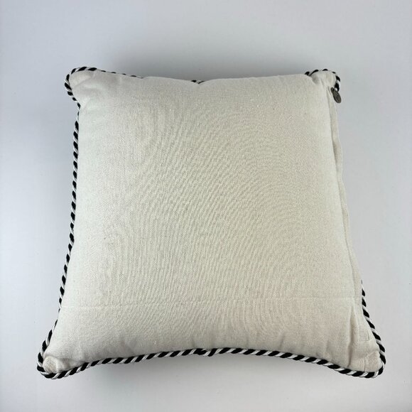 Mackenzie-Childs Serengeti Spots Beaded Pillow 14x14 Animal Print - Picture 4 of 4